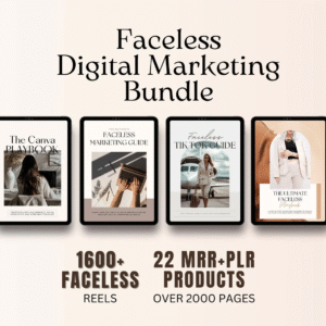 22Faceless Digital Marketing PLR/MRR Products | DFY Resell Bundle for Passive Income