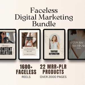 22Faceless Digital Marketing PLR/MRR Products | DFY Resell Bundle for Passive Income