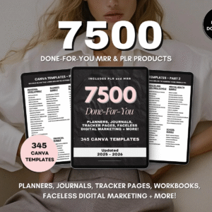 All-in-One Bundle: 7500+ Done-For-You PLR & MRR Canva Templates (2025–2026 Edition)
