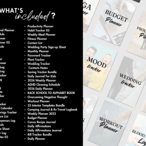 All-in-One 14,500+ Pages PLR Canva Templates | 200 Editable Planners for Instant Use