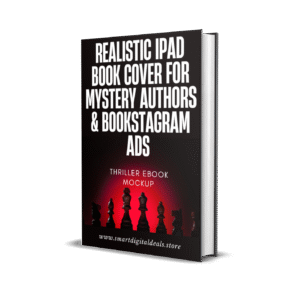 Canva Editable Mystery eBook Mockup | Eye-Catching iPad Display for Book Marketing