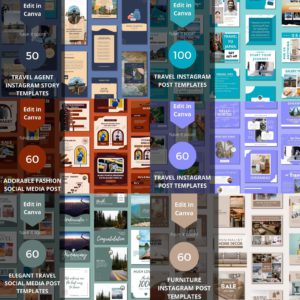 3500+ Editable Canva Social Media Templates Mega Bundle – Perfect for Instagram, Facebook, Pinterest & Business Marketing